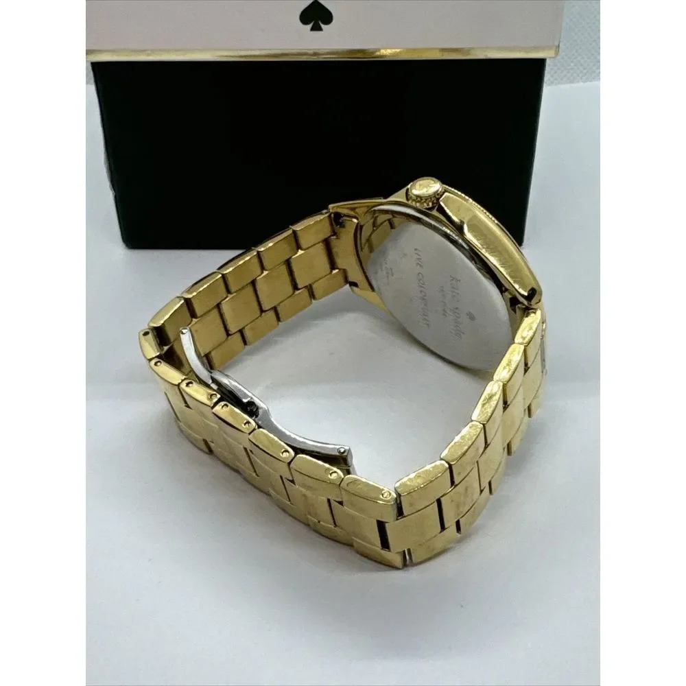 Kate Spade Seaport Grand 0030 Women's Gold Analog Dial Quartz Wrist Watch JNA143